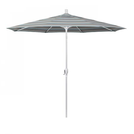 California Umbrella 7.5' White Aluminum Market Patio Umbrella, Sunbrella Gateway Mist 194061338193